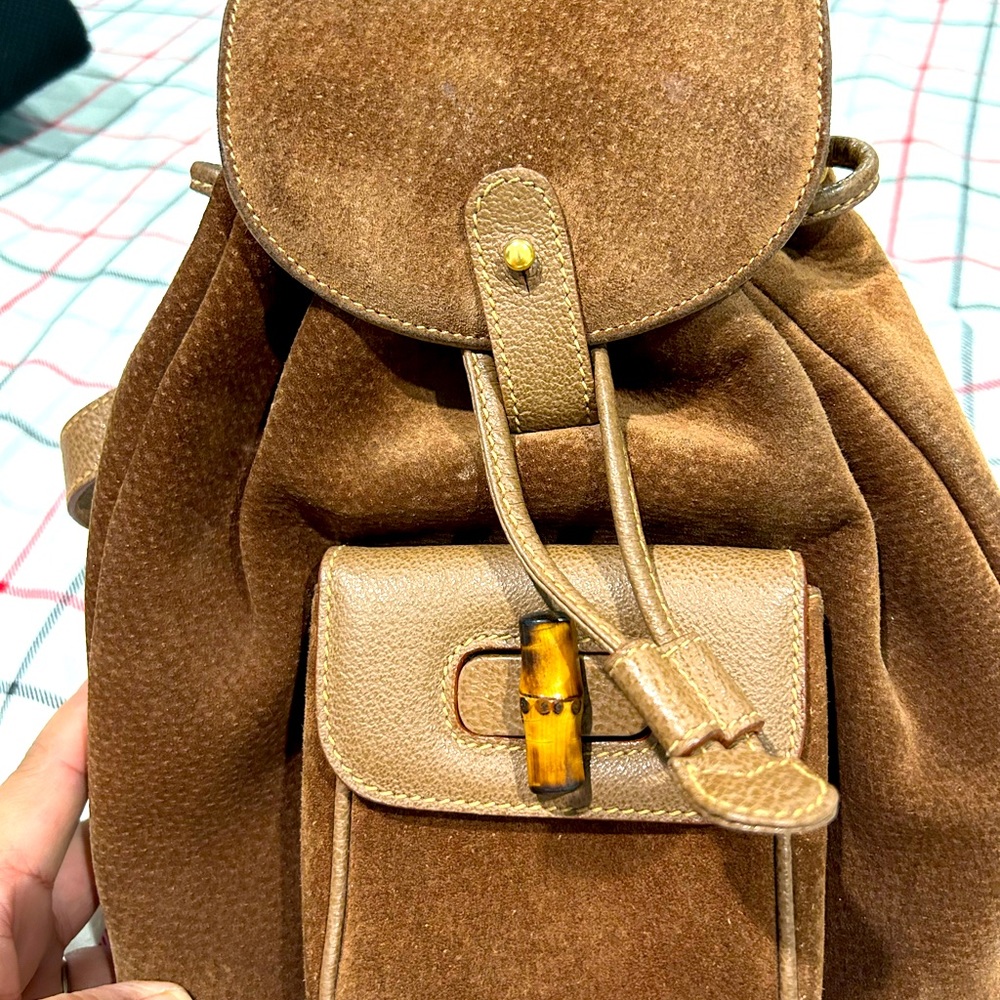 Authentic Vintage Gucci Backpack With Dustbag. Pl… - image 1